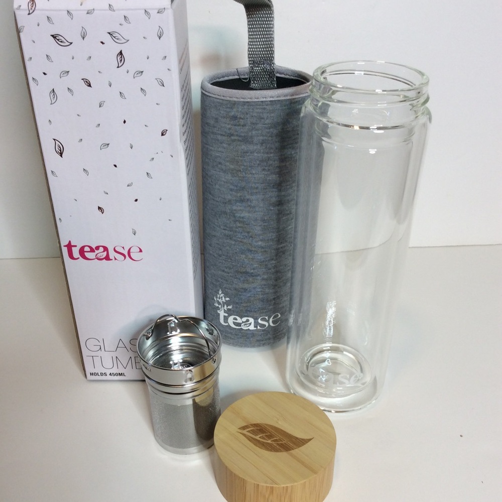 Tease Tea Glass Tumbler